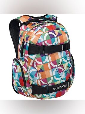 Burton Multicolor Geometric Check Backpack